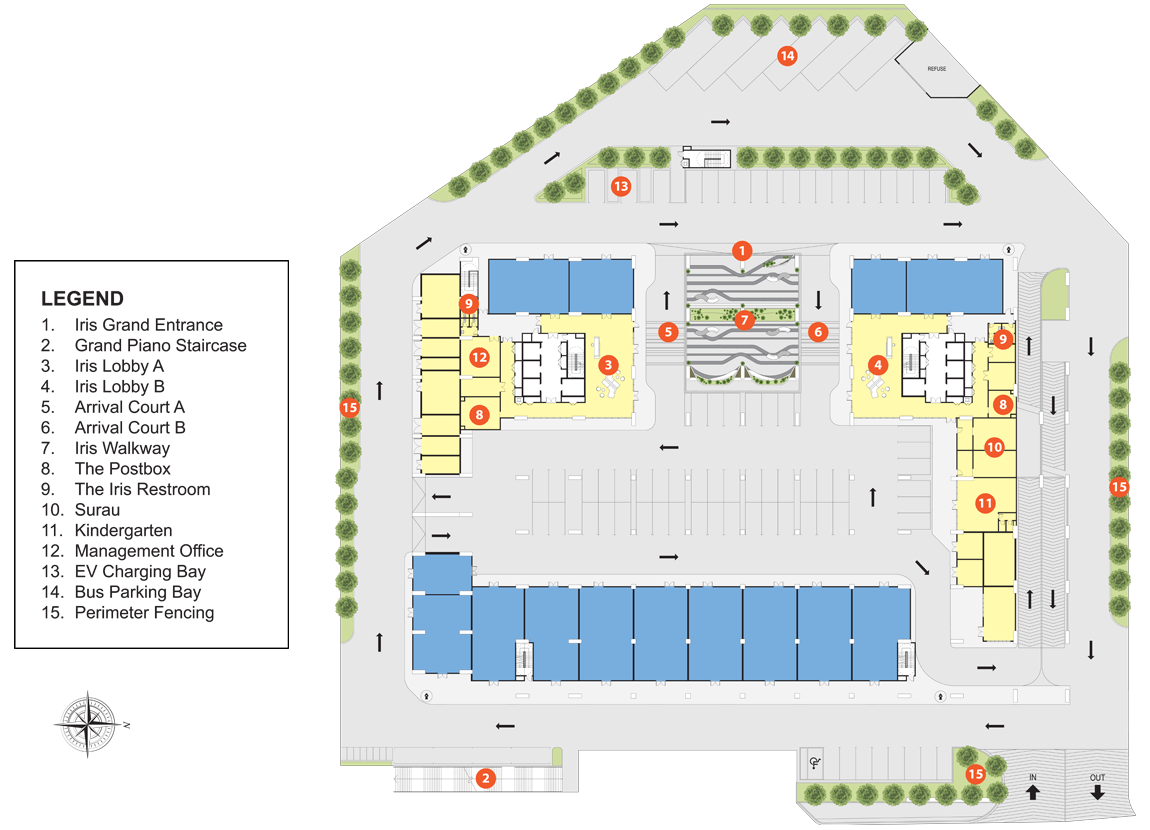 Centrum Iris Serviced Apartment ground floor plan